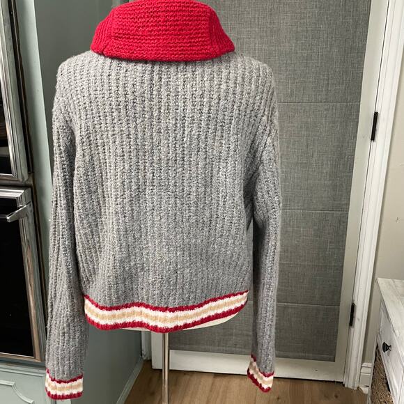 American Eagle Full Zip Sweater Size Medium Preppy Academia Varsity Y2K Retro - Picture 4 of 6